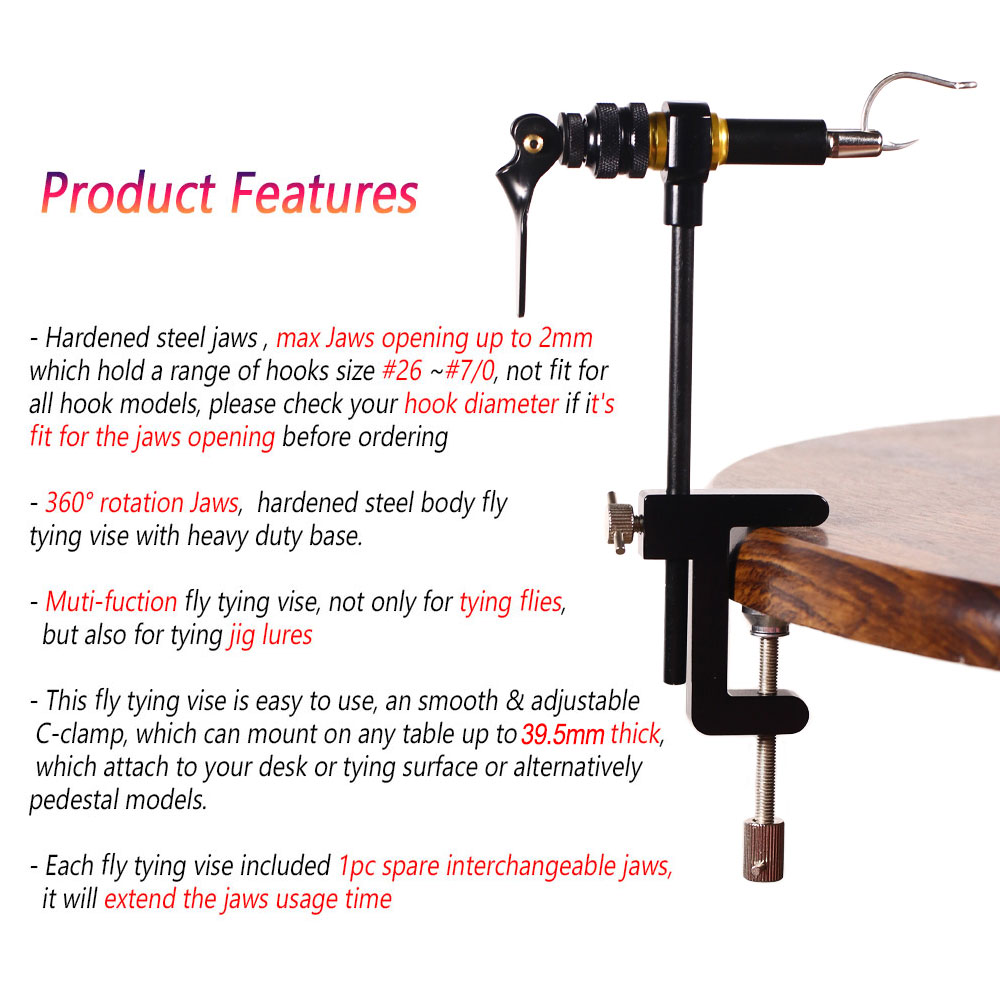 1PC 360° Rotation C-Clamp Fly  - Fishing Lure Kit 评论和价格