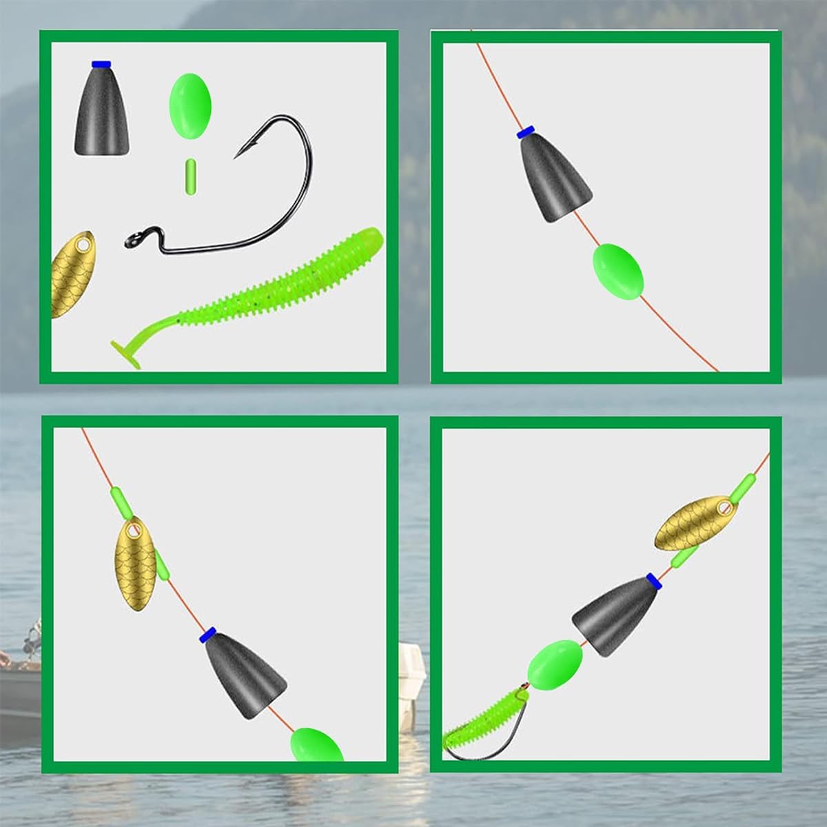 Glow Fishing Beads Oval Lumino - Fishing Lure Making Kit 评论和价格